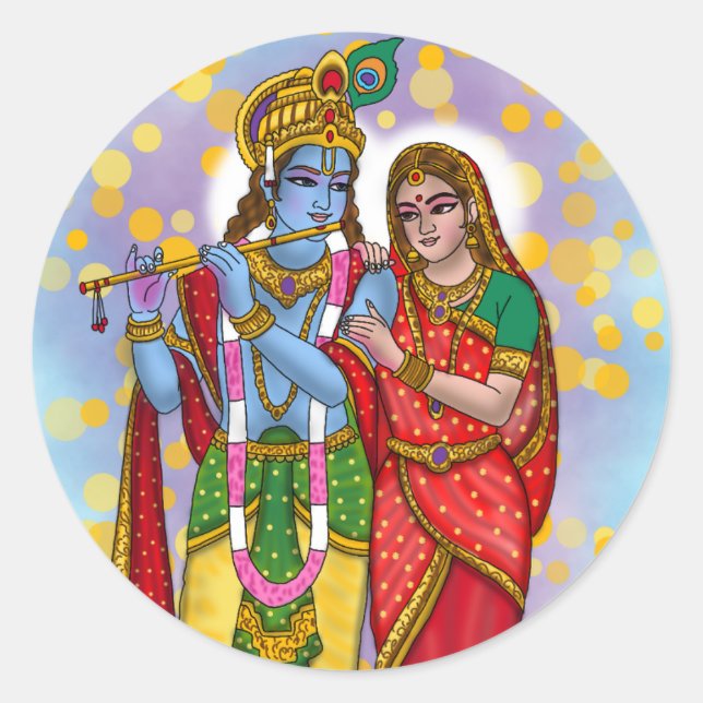 Autocollant Radha Krishna (Devant)