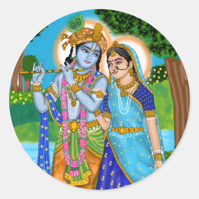 Autocollant Radha Krishna (Devant)