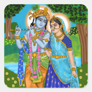 Autocollant Radha Krishna