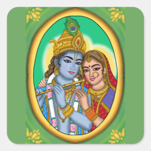 Autocollant Radha Krishna