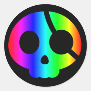 Autocollant Rainbow Pirate Skull