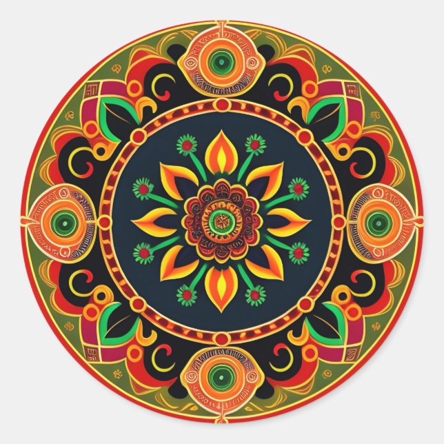 Autocollant Rangoli Design (Devant)