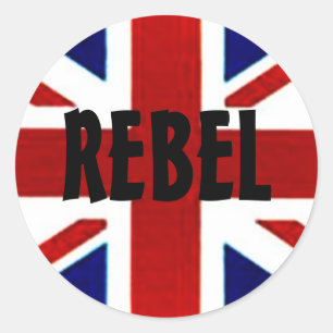 Autocollant REBEL britannique/Union Jack