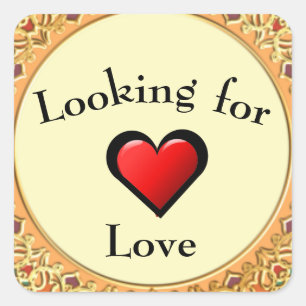 Autocollant Recherche d'Amour