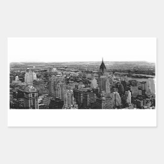 Autocollant rectangle de New York