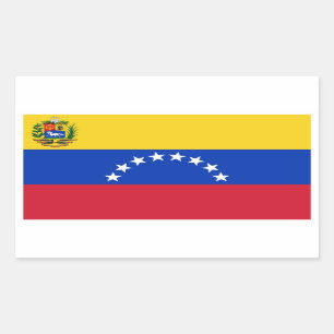 Autocollant Rectangle du drapeau du Venezuela