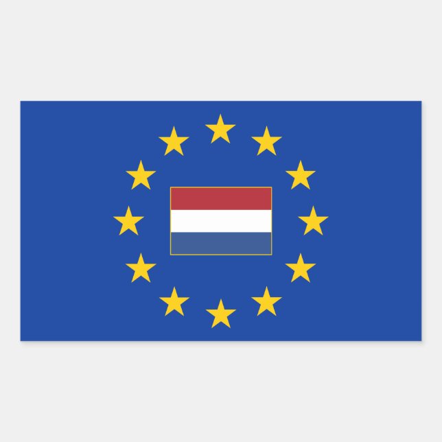 Autocollant rectangle Pays-Bas de l'Union européen (Devant)
