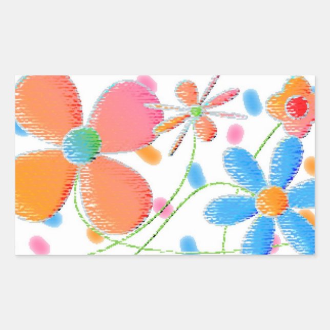Autocollant rectangulaire (Devant)