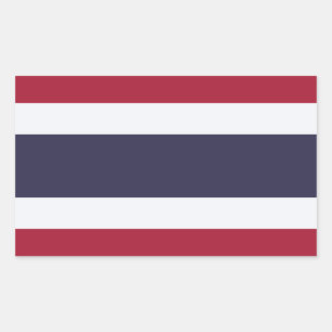 Autocollant rectangulaire avec drapeau de la Thaïl
