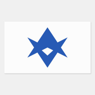 Autocollant rectangulaire avec drapeau de Toyota C