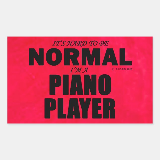 Autocollant rectangulaire du Piano Player normal (Devant)