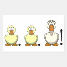 Autocollant rectangulaire DuckDuckGoose