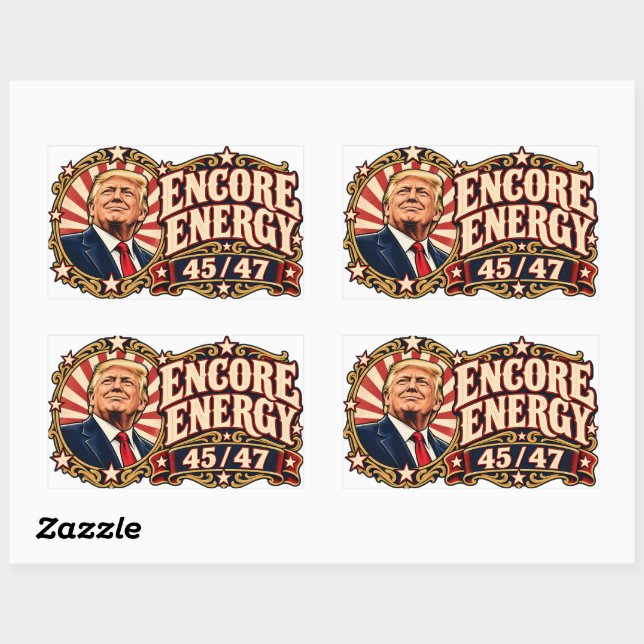 Autocollant rectangulaire Encore Energy 45/47 (Feuille)