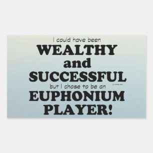 Autocollant rectangulaire Euphonium riche et réuss