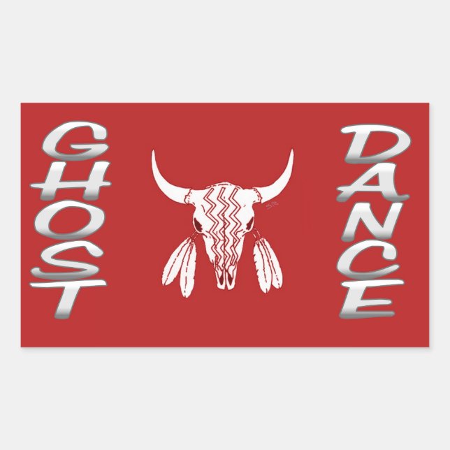 Autocollant rectangulaire Ghost Dance (Devant)