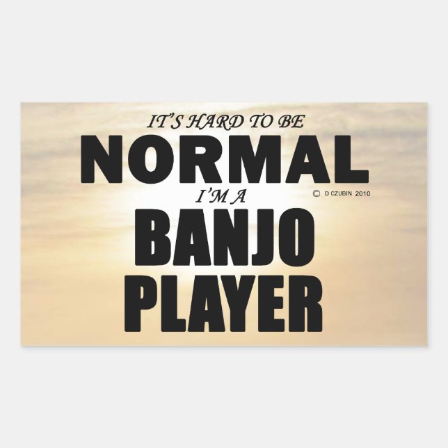 Autocollant rectangulaire normal Banjo Player (Devant)