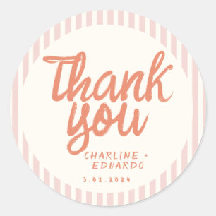 Autocollant rectangulaire RétroMariage écriture ma