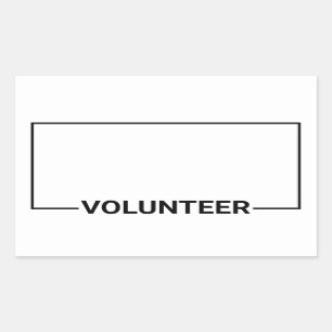 Autocollant rectangulaire Volontaire Noir Blanc