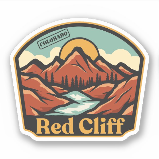 Autocollant Red Cliff, Colorado (Devant)