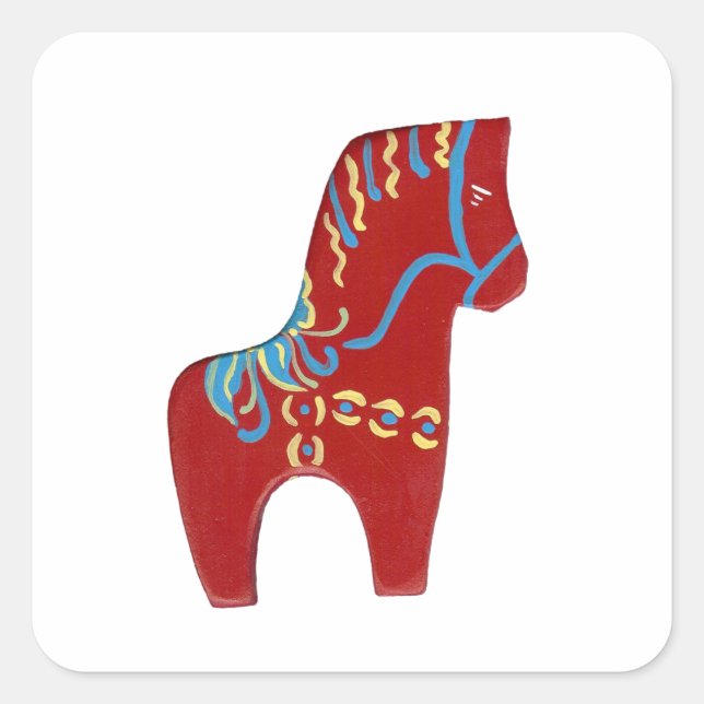 Autocollant Red Dala Horse (Devant)