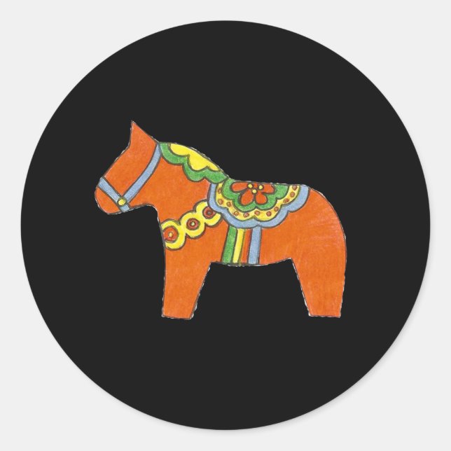 Autocollant Red Dala Horse (Devant)