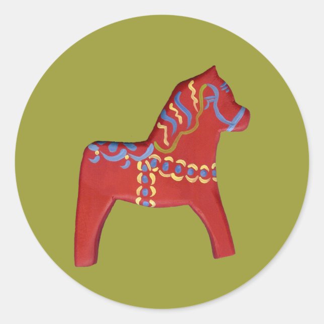 Autocollant Red Dala Horse (Devant)