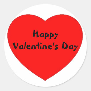Autocollant Red Heart "Heureuse Sainte-Valentin"/é