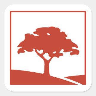 Autocollant Red Oak 3x3