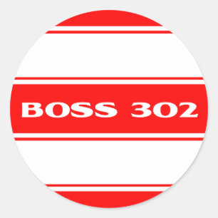 Autocollant Red White Race Stripes Boss 302