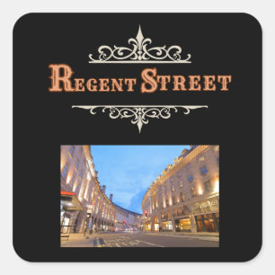 Autocollant Regent Street noir