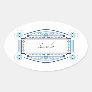 Autocollant rétro avec étiquette Lavender