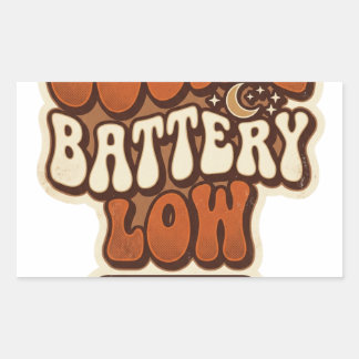 Autocollant Rétro Batterie Faible | Vintage Esthét