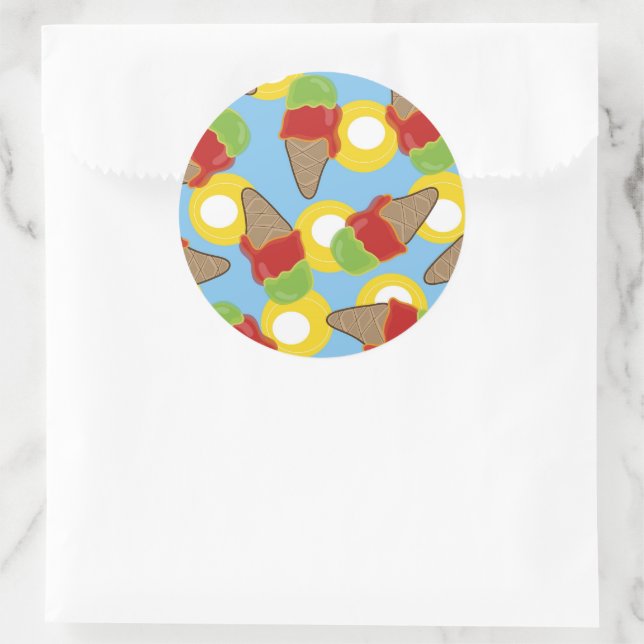 Autocollant Retro Cherry et Lime Ice Cream (Sac)