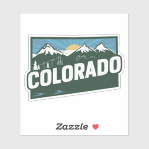 Autocollant Retro Colorado