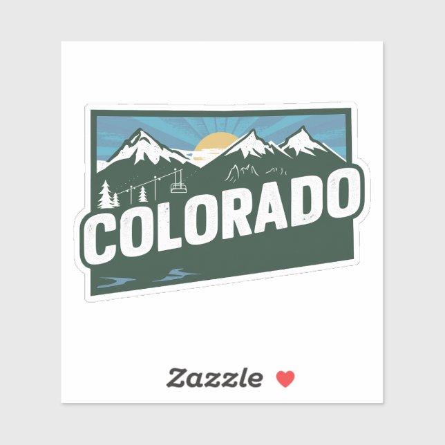 Autocollant Retro Colorado (Feuille)