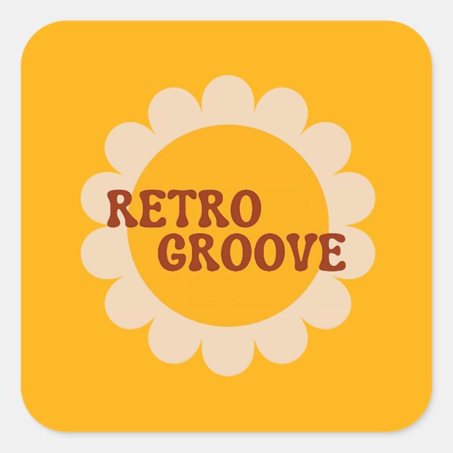 Autocollant Retro Groove (Devant)