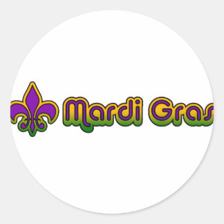 Autocollant rétro Mardi Gras Seventies