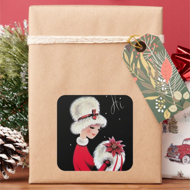 Autocollant Retro vintage Christmas (vacances)
