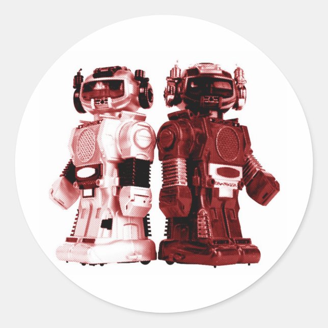 autocollant robots rouges (Devant)