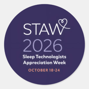 Autocollant rond AAST 2026 STAW