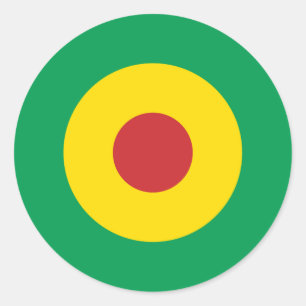 Autocollant rond africain de mod