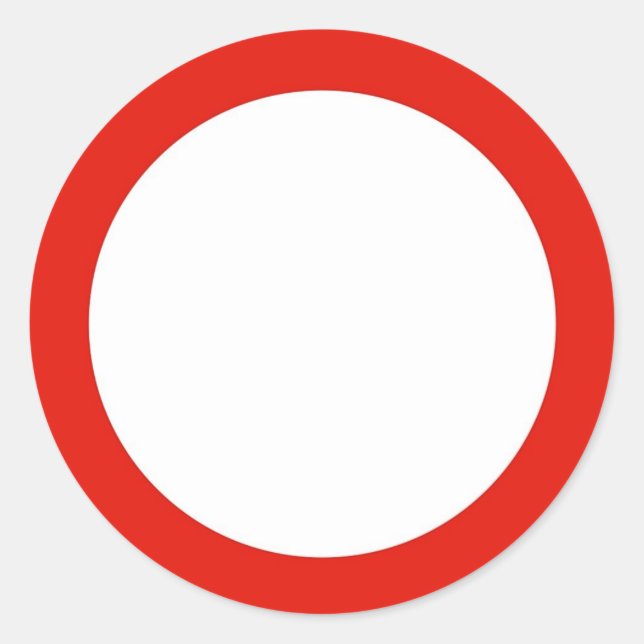 Autocollant rond avec ne pas entrer de panneau de  (Devant)