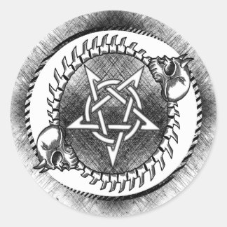 Autocollant rond Baphomet