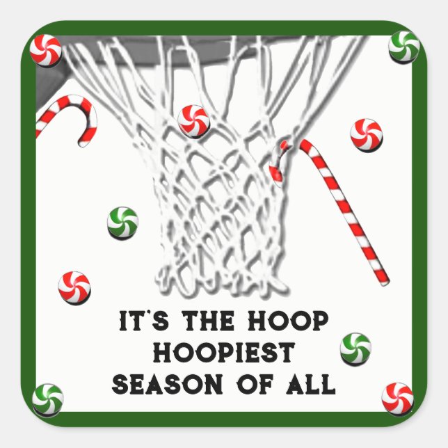 Autocollant rond Basketball Christmas Classic (Devant)
