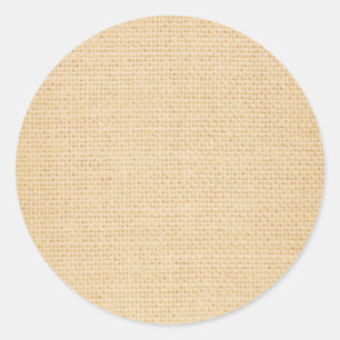 Autocollant rond Burlap vintage