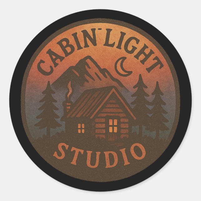 Autocollant rond CabinLight Studio (Devant)
