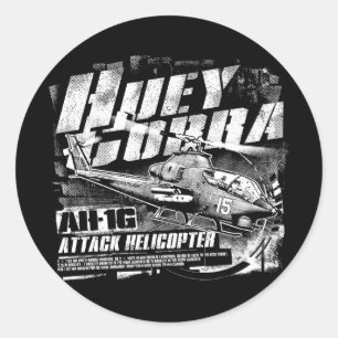 Autocollant rond classique AH-1G HueyCobra