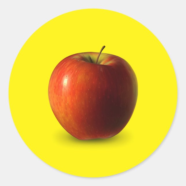 Autocollant rond classique Apple (Devant)