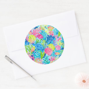 Autocollant rond classique au graphisme élégant