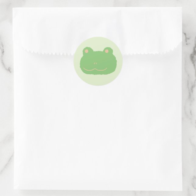 Autocollant rond classique avec illustration de gr (Sac)
